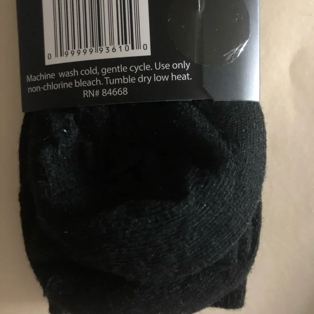 Luxe Black Cashmere Blend Casual Socks